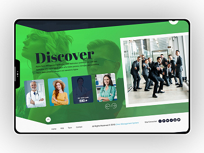 Sales app landing page blue footer green landing page sales app slider team website