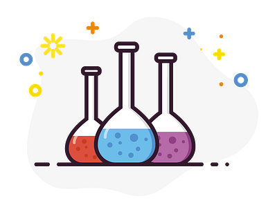 Volumetric flask cute erlenmeyer flask fiole flask illustration illustrator laboratory mba science scientist volumetric flask