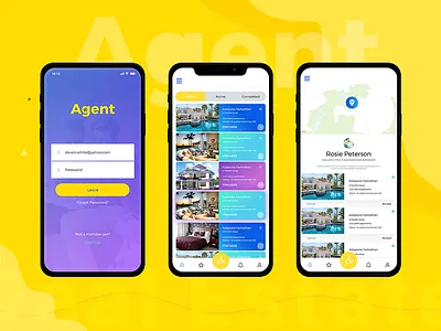 Agent: Real Estate app UI-UX Design andriod appdesign application ios realestate ui ux