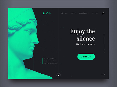 Landing Page dailu ui dark landing page site