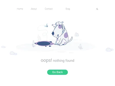 Nothing Found 404 app illustration character design dog e commerce error page oops. illustration