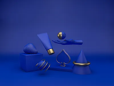 Monochrome scene for c4d c4d ps