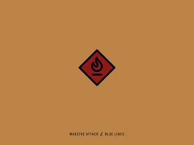 Icon Cover (Massive Attack, Blue Lines) album cover blue lines fire icon massive attack