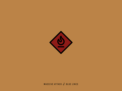 Icon Cover (Massive Attack, Blue Lines) album cover blue lines fire icon massive attack