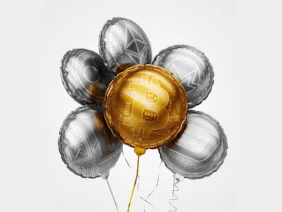 Cryptocurrency Balloons balloon bitcoin business crypto currency digital internet litecoin money