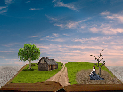 Story Book Digital 3d artwork book manipulation photoshop storybook