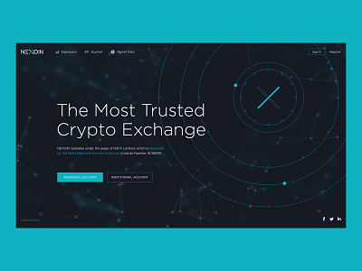 Nexion. Main page. Crypto wallets and exchange blockchain coin crypto cryptocurrency dashboard exchange google interface material materialize ui ux