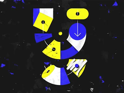 Letter Y - 36 Days of Type 36days 36daysoftype blue brushes custom design graphic letters texture type typography yellow