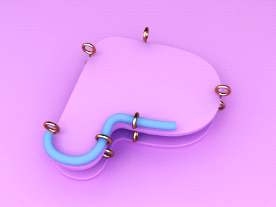 P[ath] 3d render 3ds max abstract after effects animation design letter p path webshocker