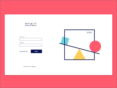 Scale login login page shapes web app