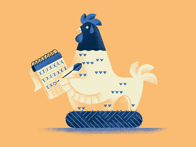 Better an egg today than a hen tomorrow calendar chicken daniele simonelli dsgn egg hen illustration proverb