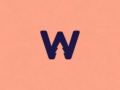 Dubyah cannabis forest logo mark minneapolis minnesota monogram negative space thick lines tree w