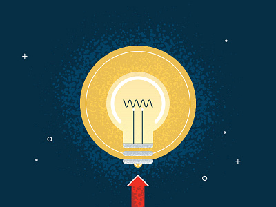 New Idea! accents arrow idea illustration light bulb light bulb texture