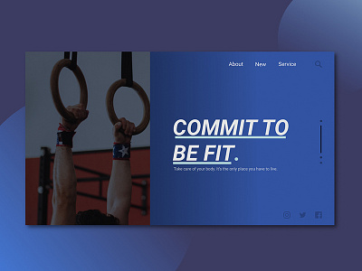 Commit to be fit (Landing Page) app design flat graphic design ios minimal mobile