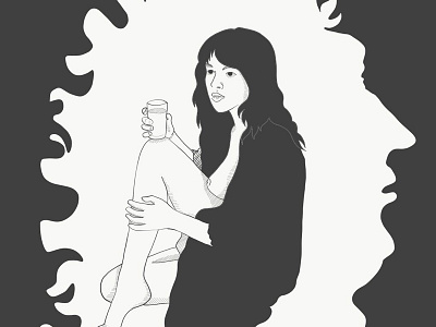 Drink water adobe draw black and white draw drawn illustration illustrator