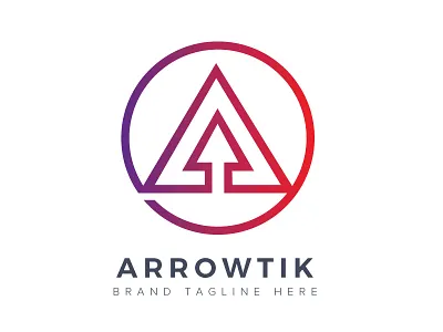 Arrowtik agency arrow business colorful connect logo