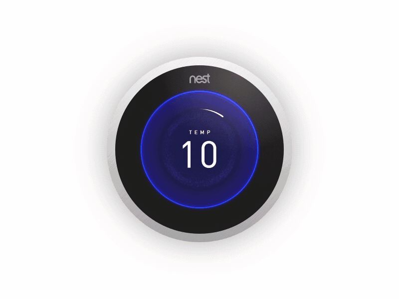 Nest Temperature Control Concept ai cool heat nest particles temperature thermostat