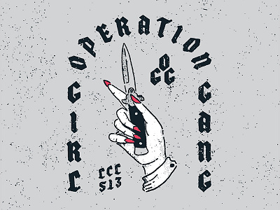 Operation Girl Gang black letter branding gang girls illustration knife typography