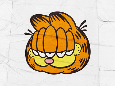 Gaaaaarf five eyes fun garfield illustration intercom print sticker weird