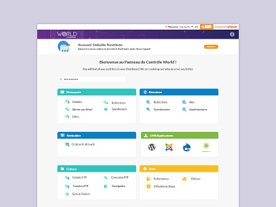 World Panel bright colors control panel dashboard ui design ux design