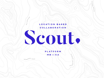 Scout app font stencil topography typography