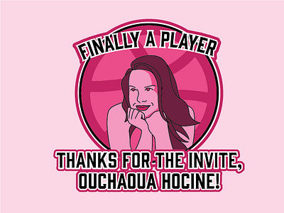 Finally A Player badge debut typography vector