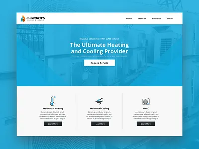 UI Design for an HVAC Company hvac icon ui ux web web design website