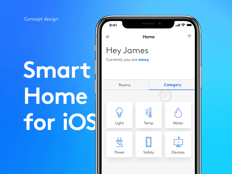 Smart home iOS app animation clean ios app ios design light design minimal mobile design product design smart home technology ui ux design