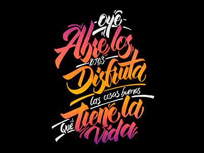 Vive color cumbia lettering life mexico vida