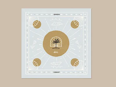 Sun bandana clouds flowers owen jones sun warm