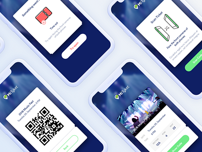 MiTyket App app clean minimal night simple ticket