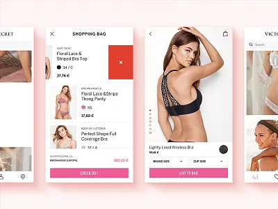 Victoria's Secret app clothing concept design fashion ios secret shop ui ux victorias