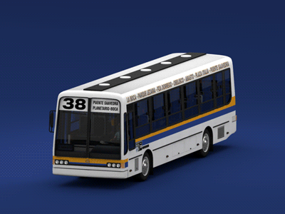 Bus Driver 3d animation aponte argentina bondi bus c4d levrier mariano g. aponte motion