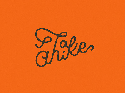 Take A Hike create your own way custom enamel pin flag hand lettering hike lettering orange pennant pin script take a hike