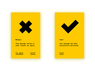 Daily UI Day 011 — Flash Message bold daily ui flash message message pop up ui yellow