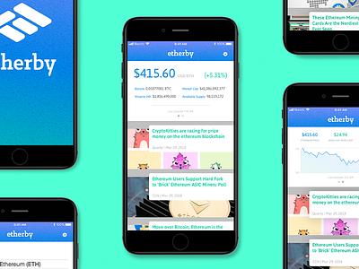 Etherby App app cryptocurrency ethereum ui visual design