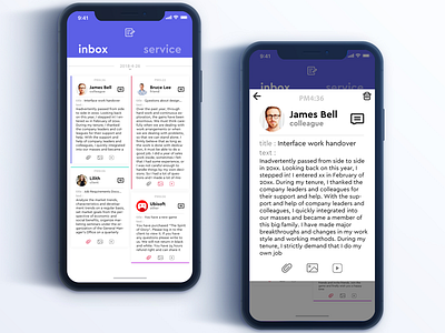 Simple email application color concept ios simple，mail ui ux