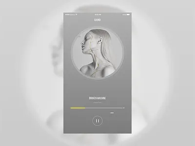 Sound app design landing page ui ux web