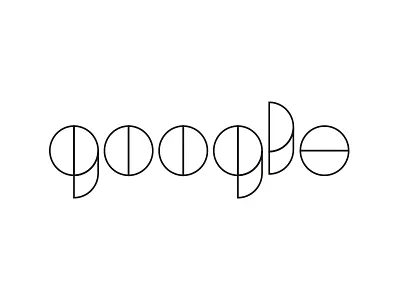 Google circles custom geometry google logo minimal simple typography