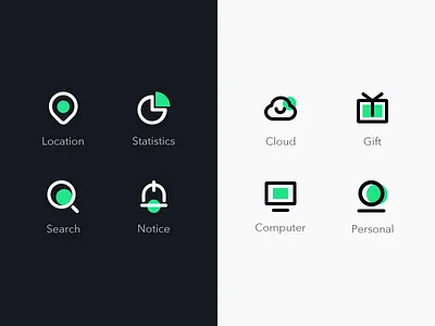 Icon Design 3 icons office，line surface