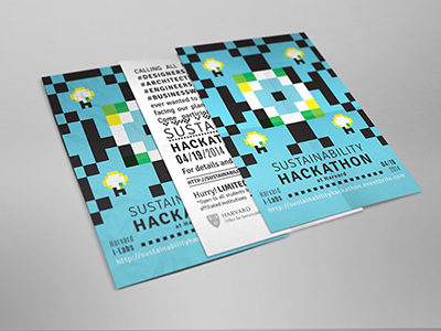 Harvard Sustainability Hackathon Flyer design flyer hackathon