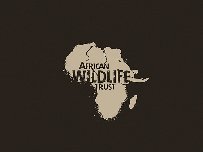 African Wildlife Trust Identity africa elephant identity logo safari tanzania visual identity wildlife