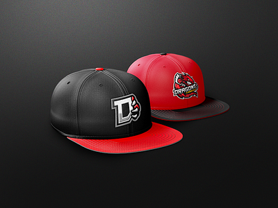 Dragon - Roller hockey - Snapback caps hockey inline hockey mascot roller hockey snapback sports branding sports logo team logo