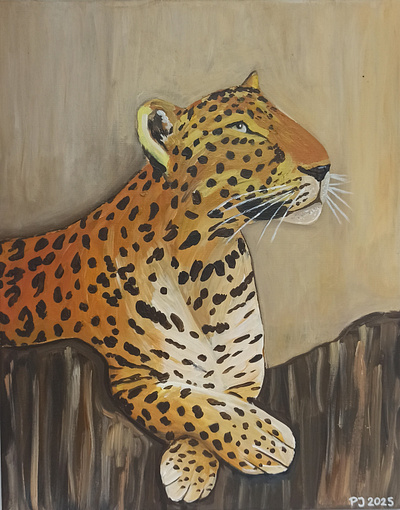 Jaguar acrylics animal canva jaguar painting