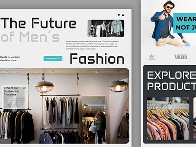 Men's Fahion Brand UI Design apparel fashion web design figma landing page mens fahion brand mens fashion ui design outfit ui ui web design uiux web design