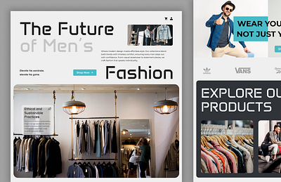 Men's Fahion Brand UI Design apparel fashion web design figma landing page mens fahion brand mens fashion ui design outfit ui ui web design uiux web design