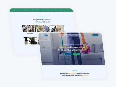 Cleaning Service - Company Profile cleaning service company branding company profile home page landing page office cleaning ui uiux web design