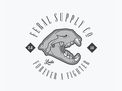 Feral Supply Co. "Lion Skull" - Apparel Design apparel design graphicdesign lion screenprint skull vector