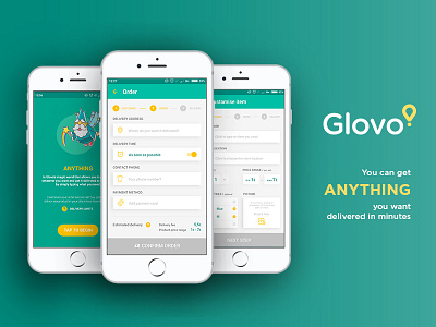 Glovo app concept customise feature interface mobile on demand order redesign ui ux