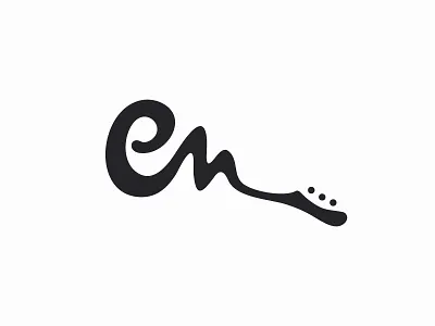 Logo design for Guitarist Eddie van der Meer. black creative dark em guitar identity logo negative space pro
